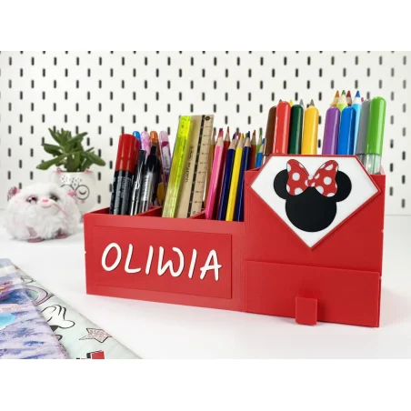 XL Crayon Holder with Drawer Changer Minnie Desk Organizer