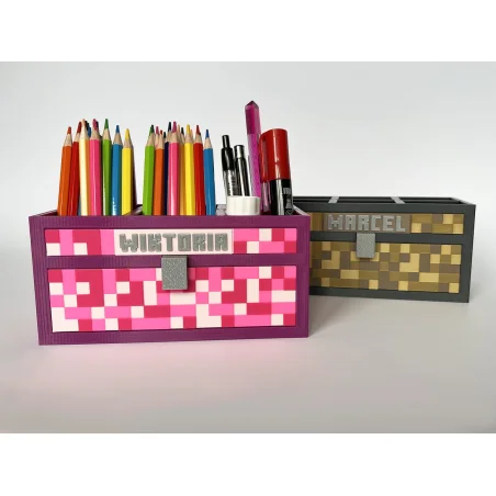 Minecraft-Style Personalized Desk Organizer