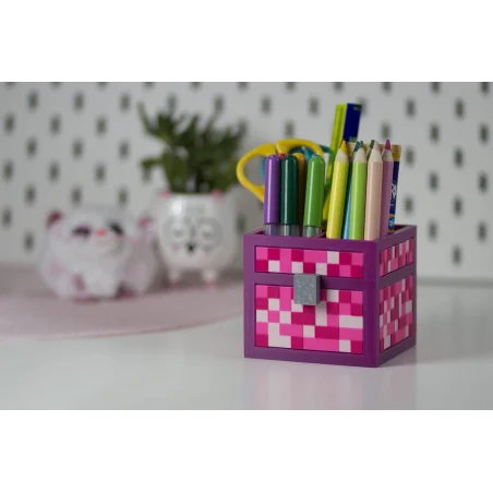 Organizer M for your desk in Minecraft style ECO Crayon Holder