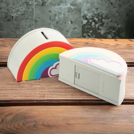 Rainbow Piggy Bank for Kids with Name BIO