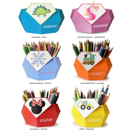 Large Crayon Holder Changer Patterns Desk Organizer