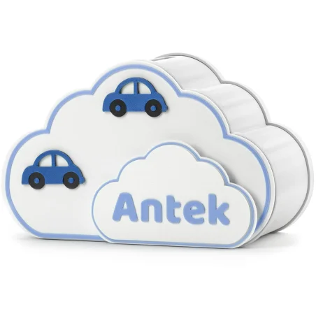 Cloud Piggy Bank for Kids with Name BIO