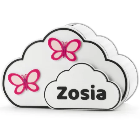 Cloud Piggy Bank for Kids with Name BIO