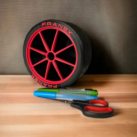 Desk Organizer Tire Crayon Holder for Young Car Enthusiasts