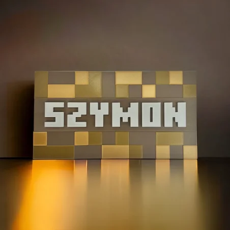 Wall/Door Sign in 3D Minecraft Style