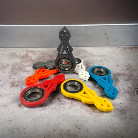 Keyrambit keychain with spinner designs