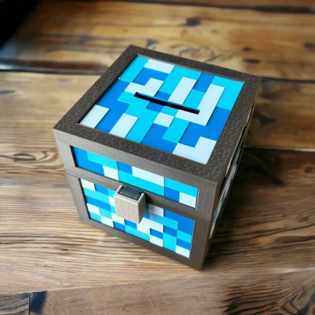 XL Piggy Bank in Minecraft Style BIO Piggy Bank for Kids