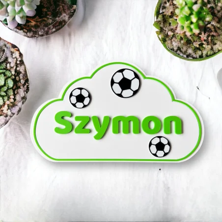 3D Cloud Name Plaque for Wall/Door