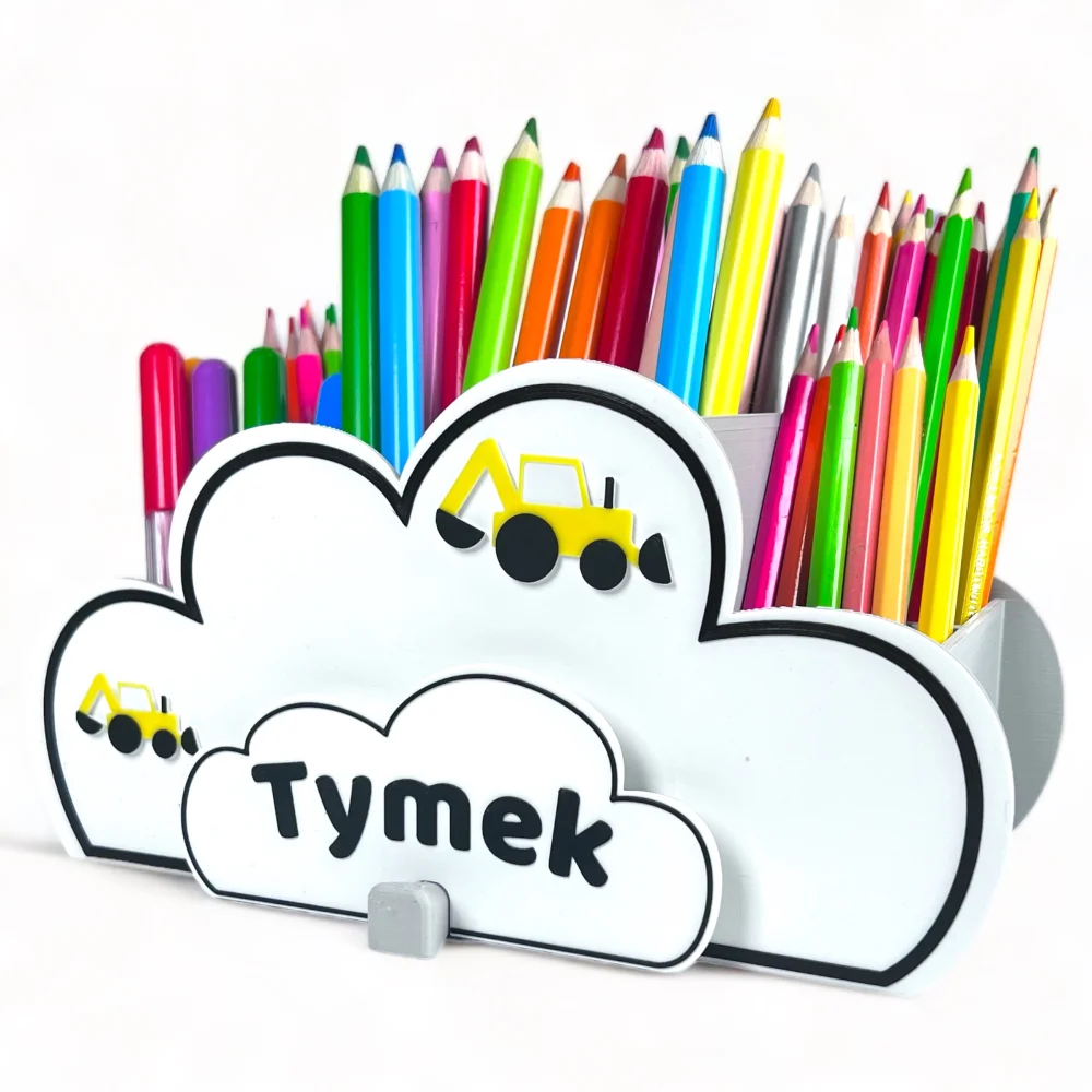 Cloud Crayon Holder with Name BIO