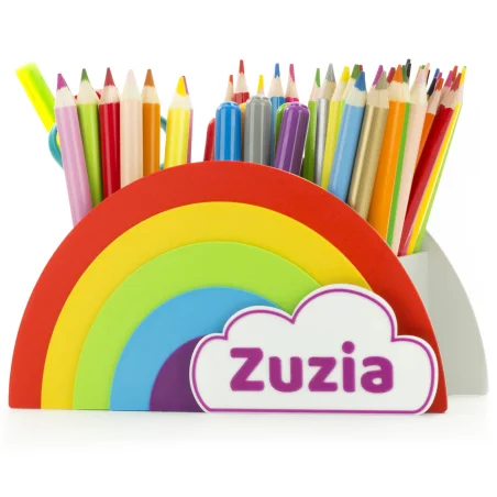 Rainbow Crayon Holder with Name BIO Crayon Organizer