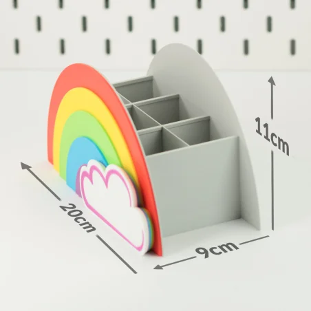 Rainbow Crayon Holder with Name BIO Crayon Organizer