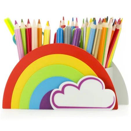 Rainbow Crayon Holder with Name BIO Crayon Organizer
