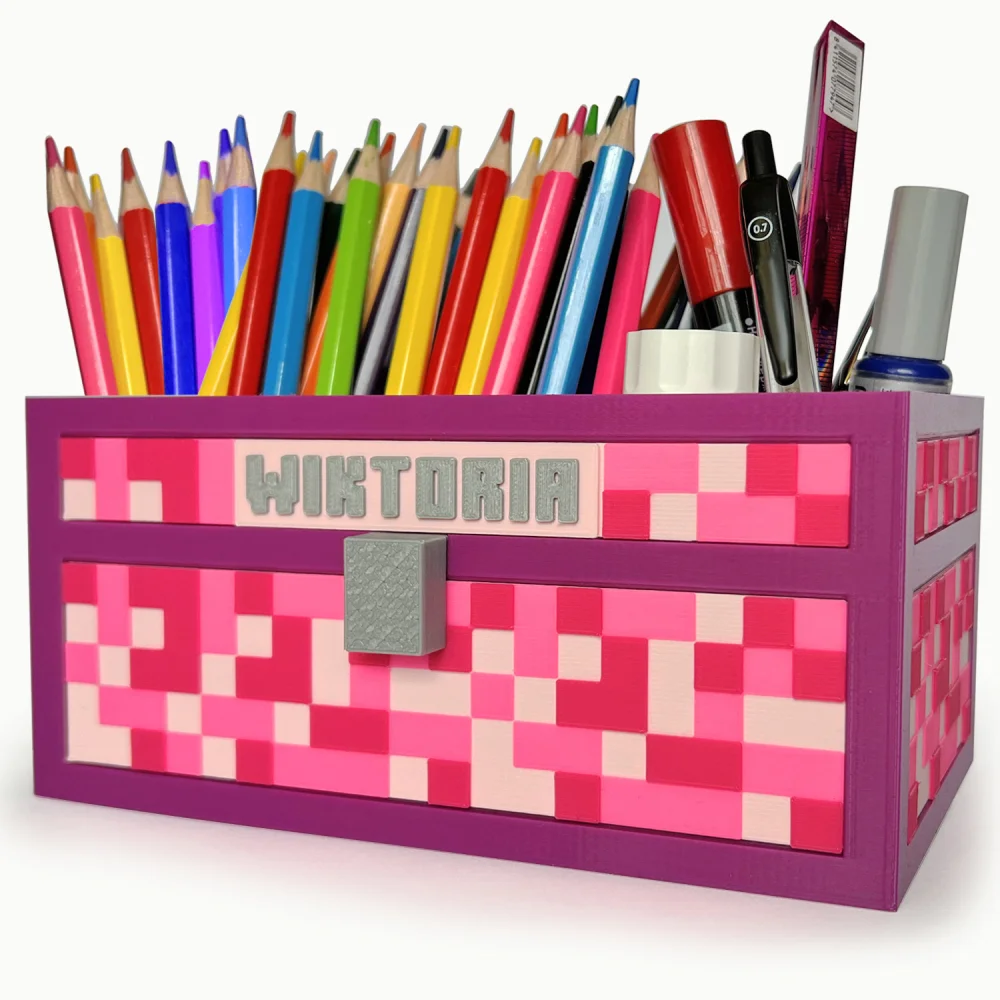 Minecraft-Style Personalized Desk Organizer
