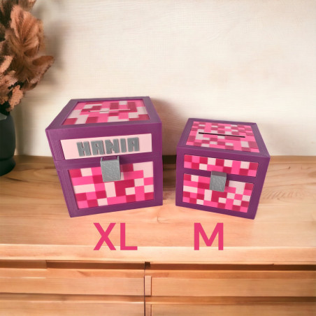 Skarbonka dla dzieci XL w stylu Minecraft BIO