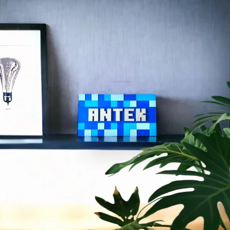 Wall/Door Sign in 3D Minecraft Style