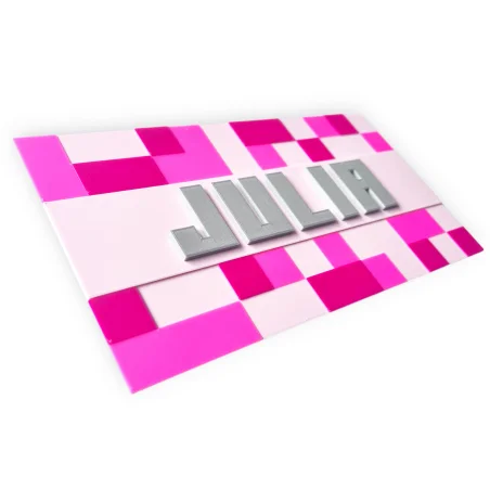 Wall/Door Sign in 3D Minecraft Style