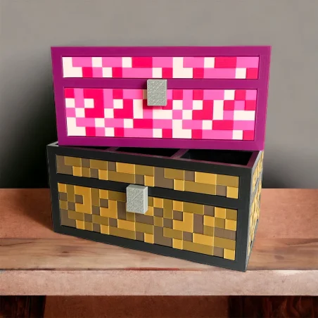 Skrzynia pudełko dla dzieci w stylu Minecraft Pixele XXL