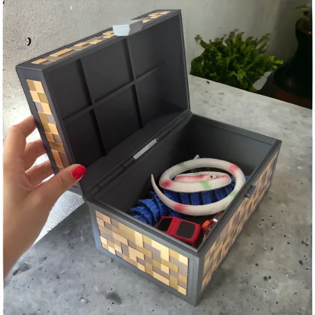 Skrzynia pudełko dla dzieci w stylu Minecraft Pixele XXL