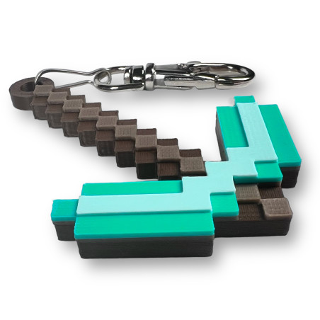 Brelok do kluczy w stylu Minecraft Kilof Diamond