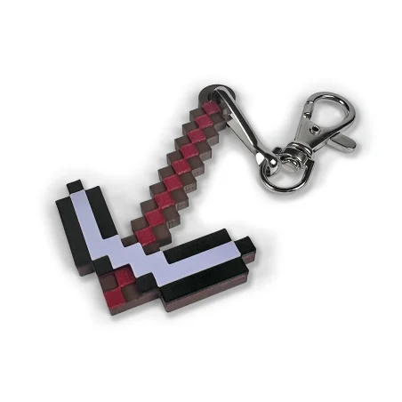 Children's Netherite Pickaxe 3D Pixel Keychain