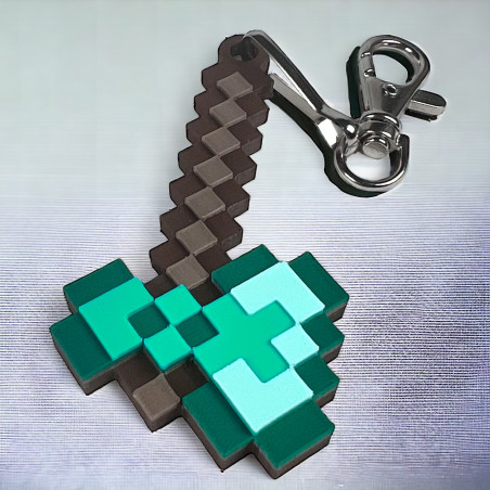 Brelok do kluczy w stylu Minecraft Siekierka Diamond
