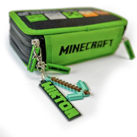 3D Netherite Axe Pixel Keychain for Kids