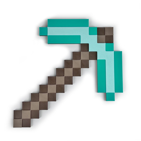 Naklejka na ścianę w stylu Minecraft Kilof Diamond