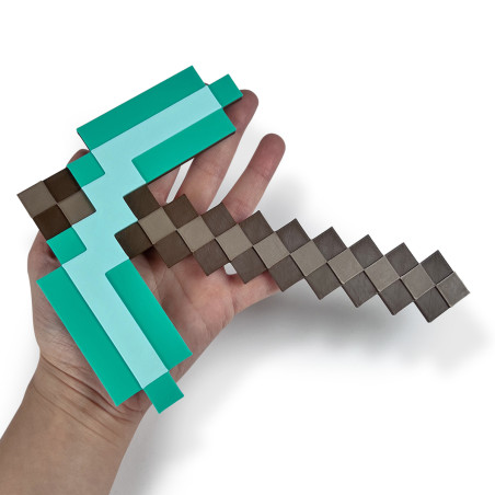 Naklejka na ścianę w stylu Minecraft Kilof Diamond