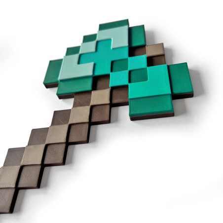 Naklejka na ścianę w stylu Minecraft Siekierka Diamond