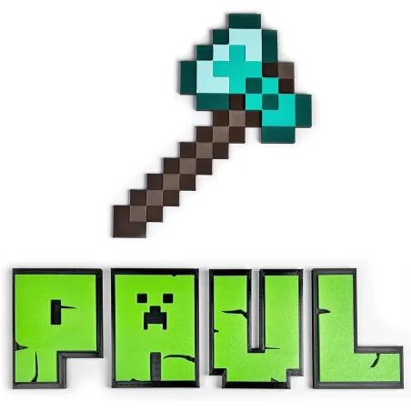 3D Wall Sticker Netherite Axe Children's Room Decoration