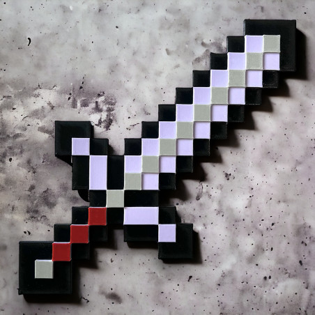 Naklejka na ścianę w stylu Minecraft Miecz Netherite