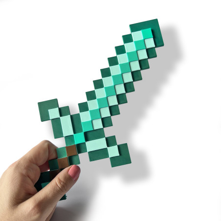 Naklejka na ścianę w stylu Minecraft Miecz Diamond