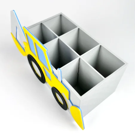 Desk Organizer with an Excavator Theme