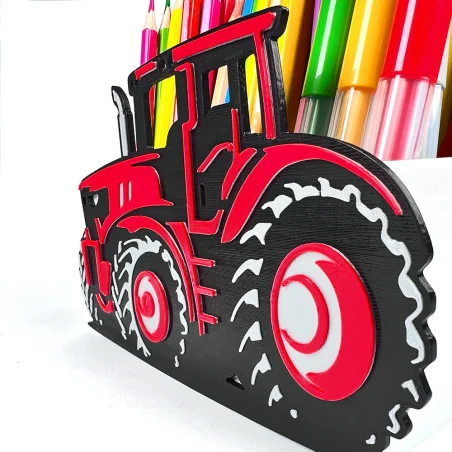 Desk Organizer with a Tractor Theme