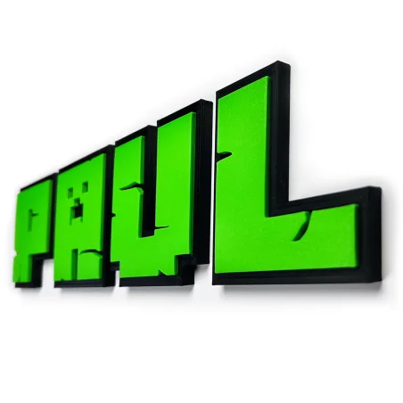 XL Letters for Wall/Door in 3D Minecraft Style