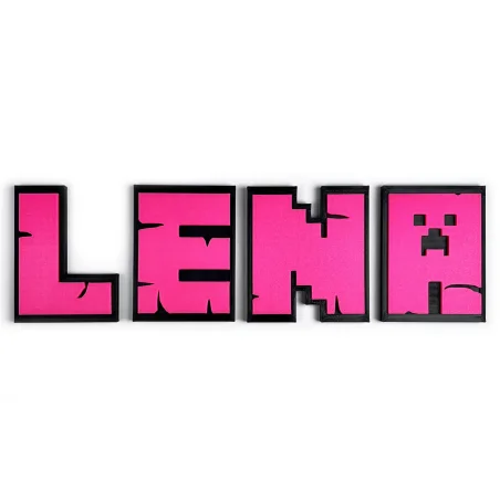 XL Letters for Wall/Door in 3D Minecraft Style