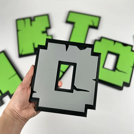 XXL Letters for Walls/Doors in 3D Minecraft Style