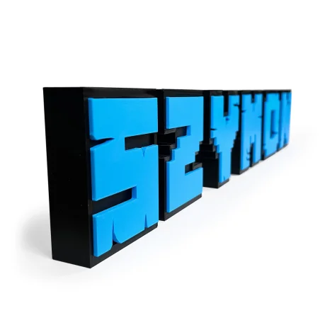 XL Standing Letters in Minecraft Style