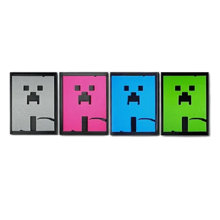 Standing Letters L in Minecraft Style