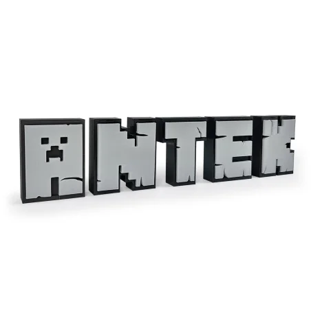 Standing Letters L in Minecraft Style