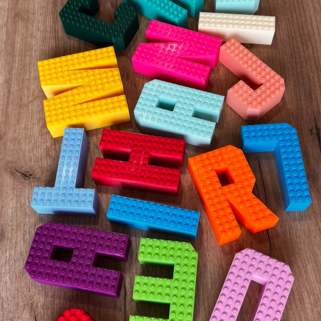 Literki stojące XL w stylu klocków lego