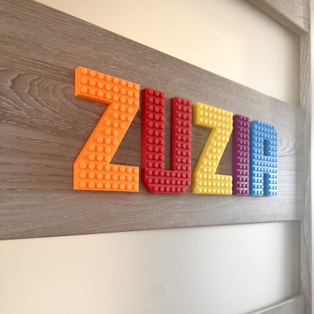 Literki na ścianę XL w stylu klocków lego