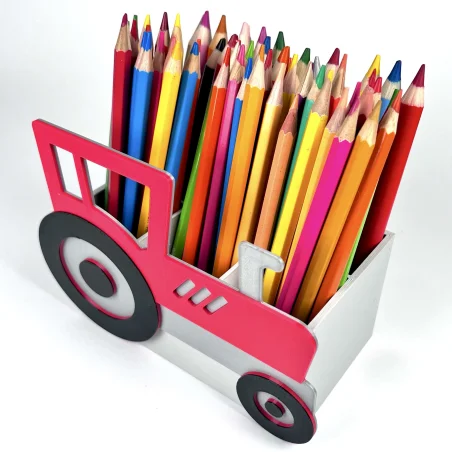 3D Tractor Desk Organizer - Crayon Holder