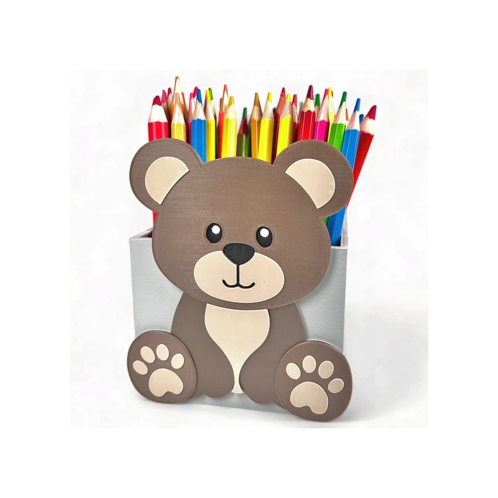 3D Desk Organizer with a Big Eco-Friendly Bear