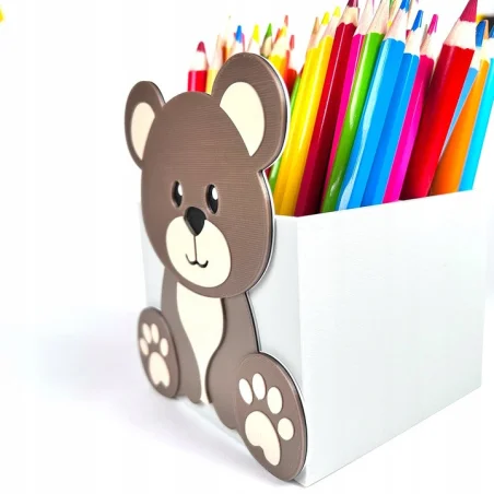 3D Desk Organizer with a Big Eco-Friendly Bear