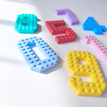 Number for cake in block style