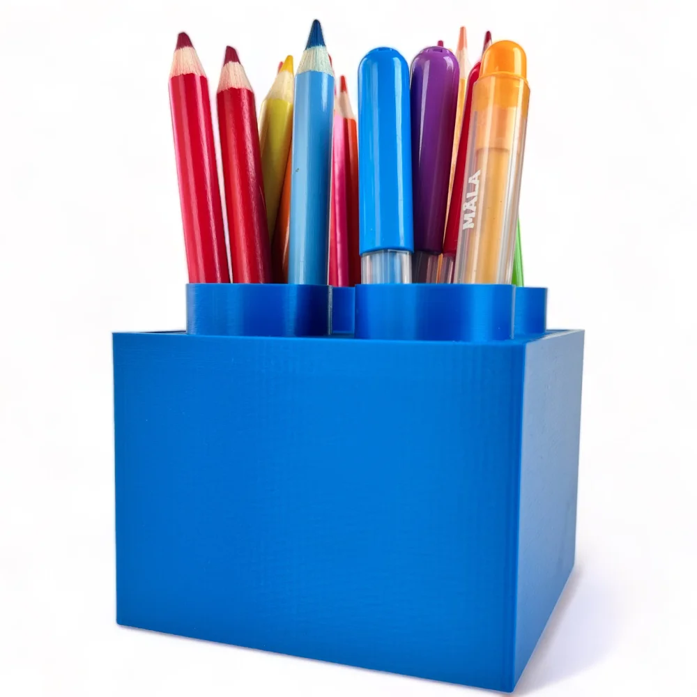 Small Block Crayon Holder Desk Organizer