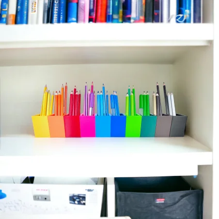 Crayon Holder and Desk Organizer - 10 Colors - Montessori Style
