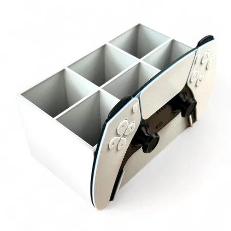 3D Crayon Holder Like a PlayStation Controller - Personalized Desk Organizer NAME