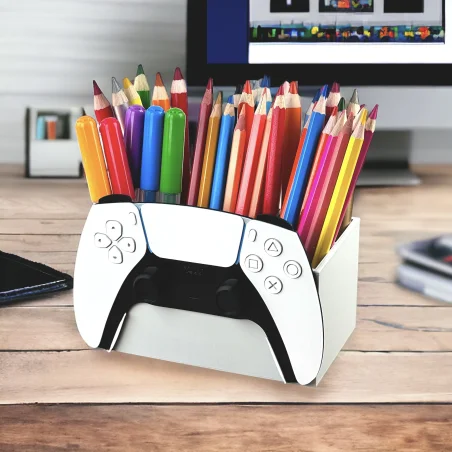 3D Crayon Holder Shaped Like a PlayStation Controller - The Ultimate Desk Buddy